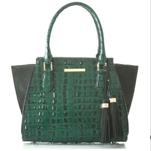 Brahmin Mini Priscilla Satchel In Emerald Green SO BEAUTIFUL